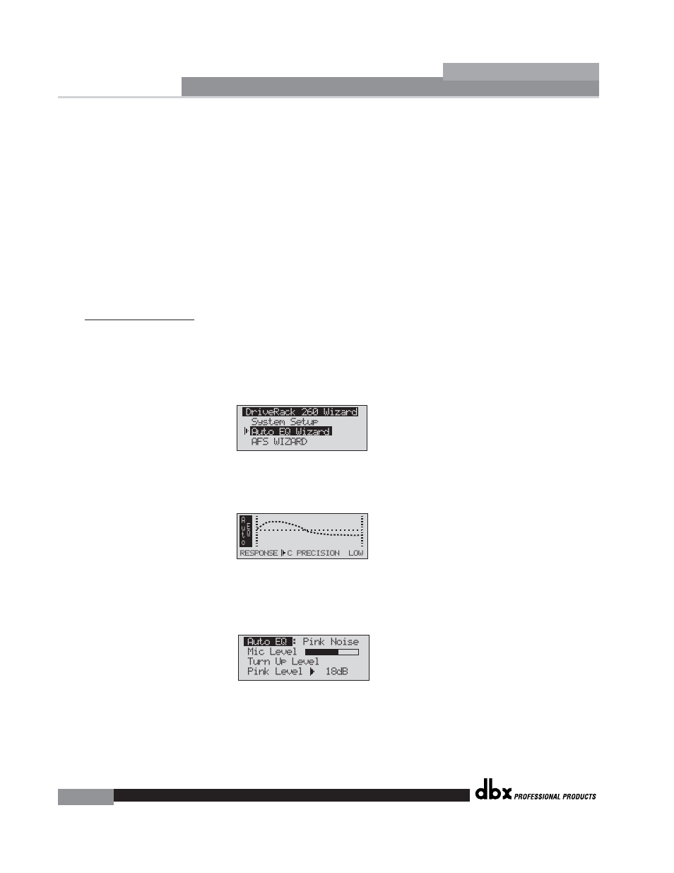 Driverack, Getting started | dbx Pro 260 User Manual | Page 16 / 83