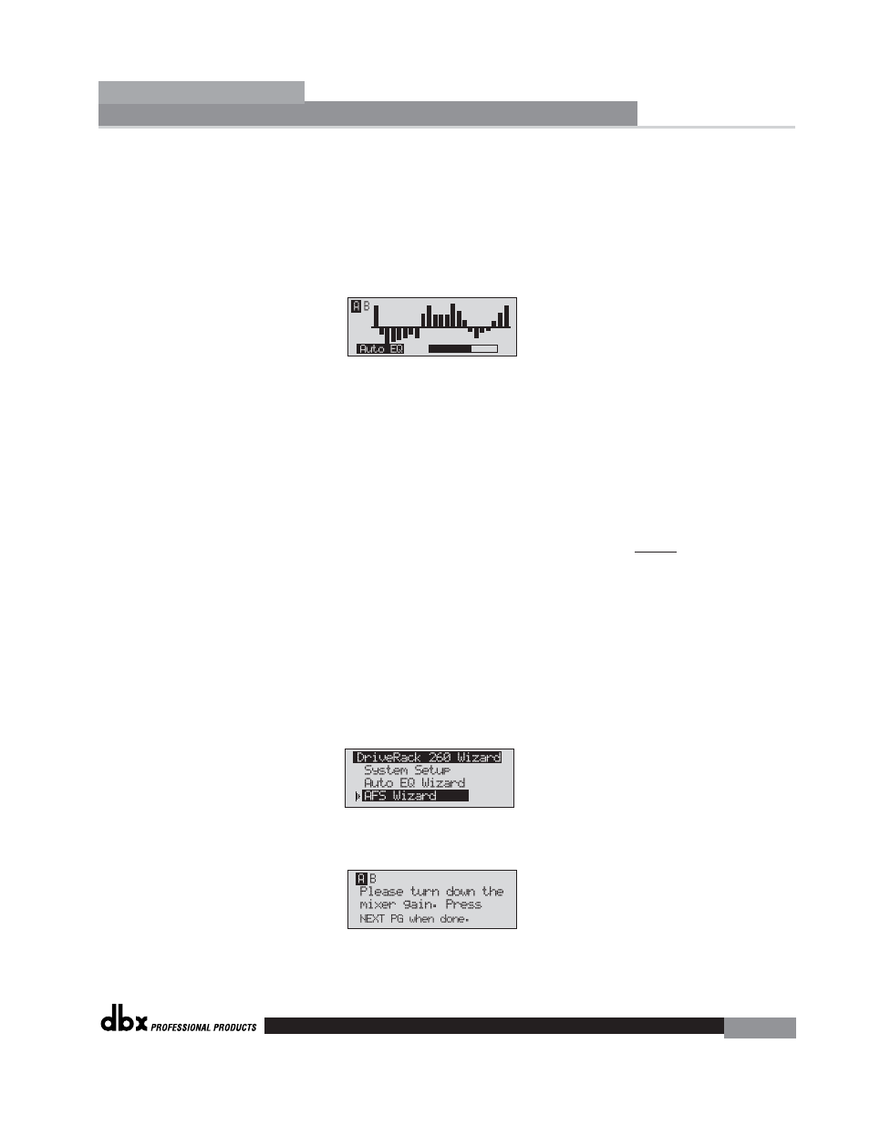 Driverack | dbx Pro 260 User Manual | Page 17 / 83