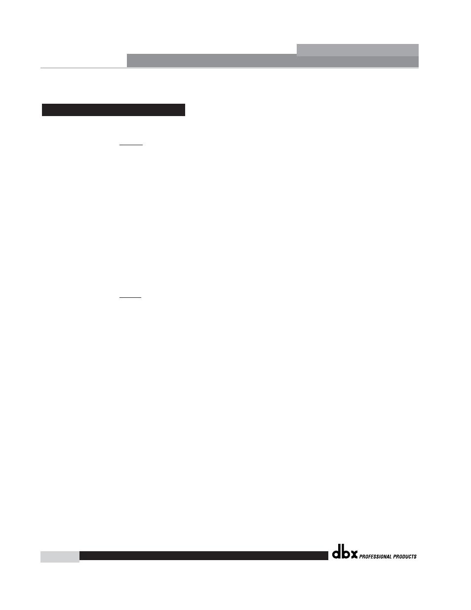 Driverack | dbx Pro 260 User Manual | Page 36 / 83
