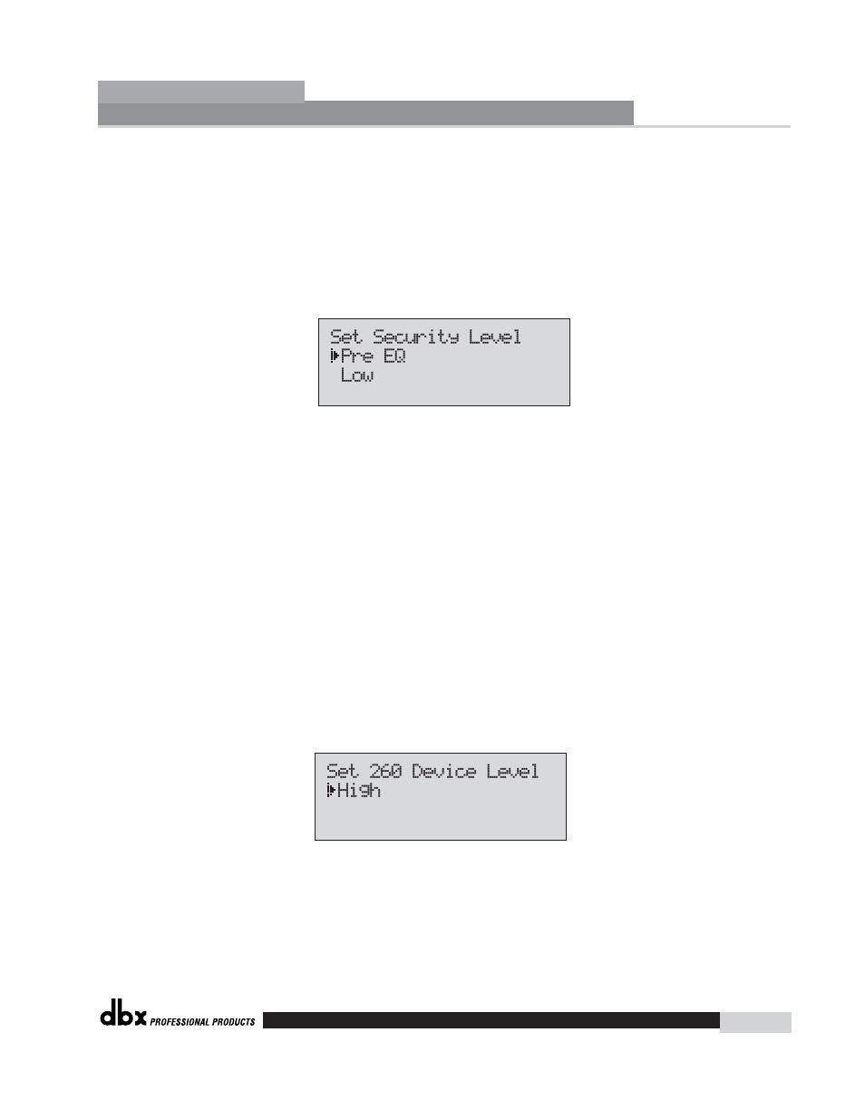 Driverack | dbx Pro 260 User Manual | Page 51 / 83