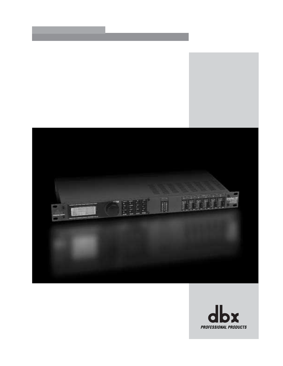 Appendix, Driverack | dbx Pro 260 User Manual | Page 73 / 83
