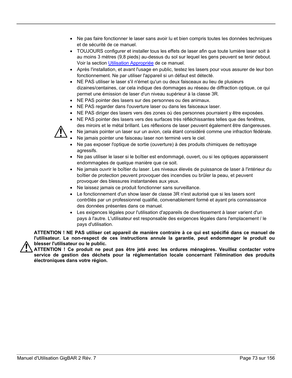 CHAUVET DJ GigBAR 2 All-In-One Lighting System User Manual | Page 73 / 156