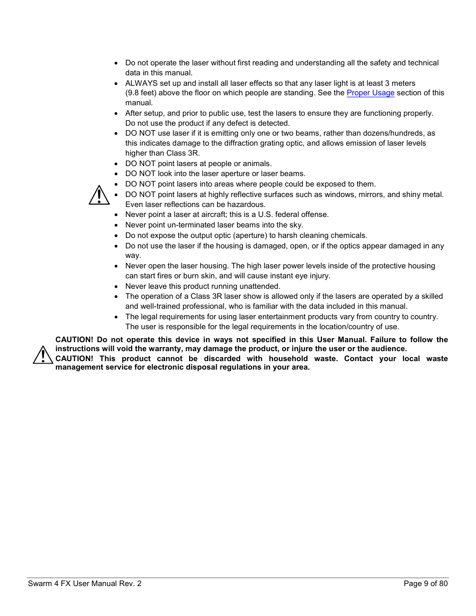 CHAUVET DJ Swarm 4 FX 3-In-1 LED User Manual | Page 9 / 80