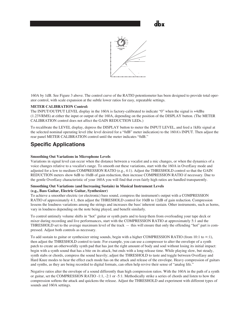 Specific applications | dbx Pro 160A User Manual | Page 8 / 20