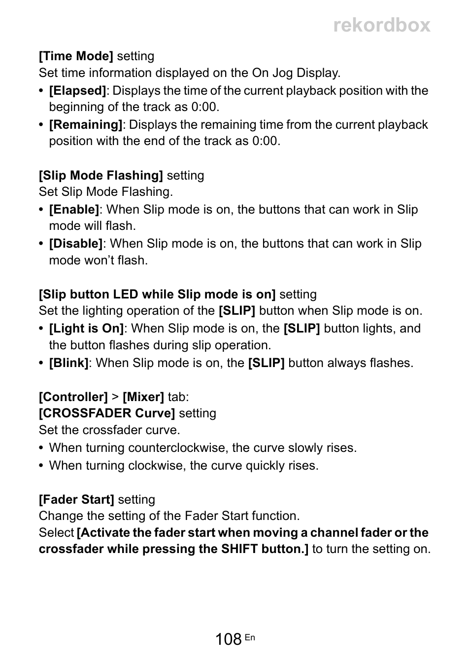 Rekordbox | Pioneer Dj DDJ-FLX10 4-Channel DJ Controller for rekordbox and Serato DJ Pro (Black) User Manual | Page 108 / 183