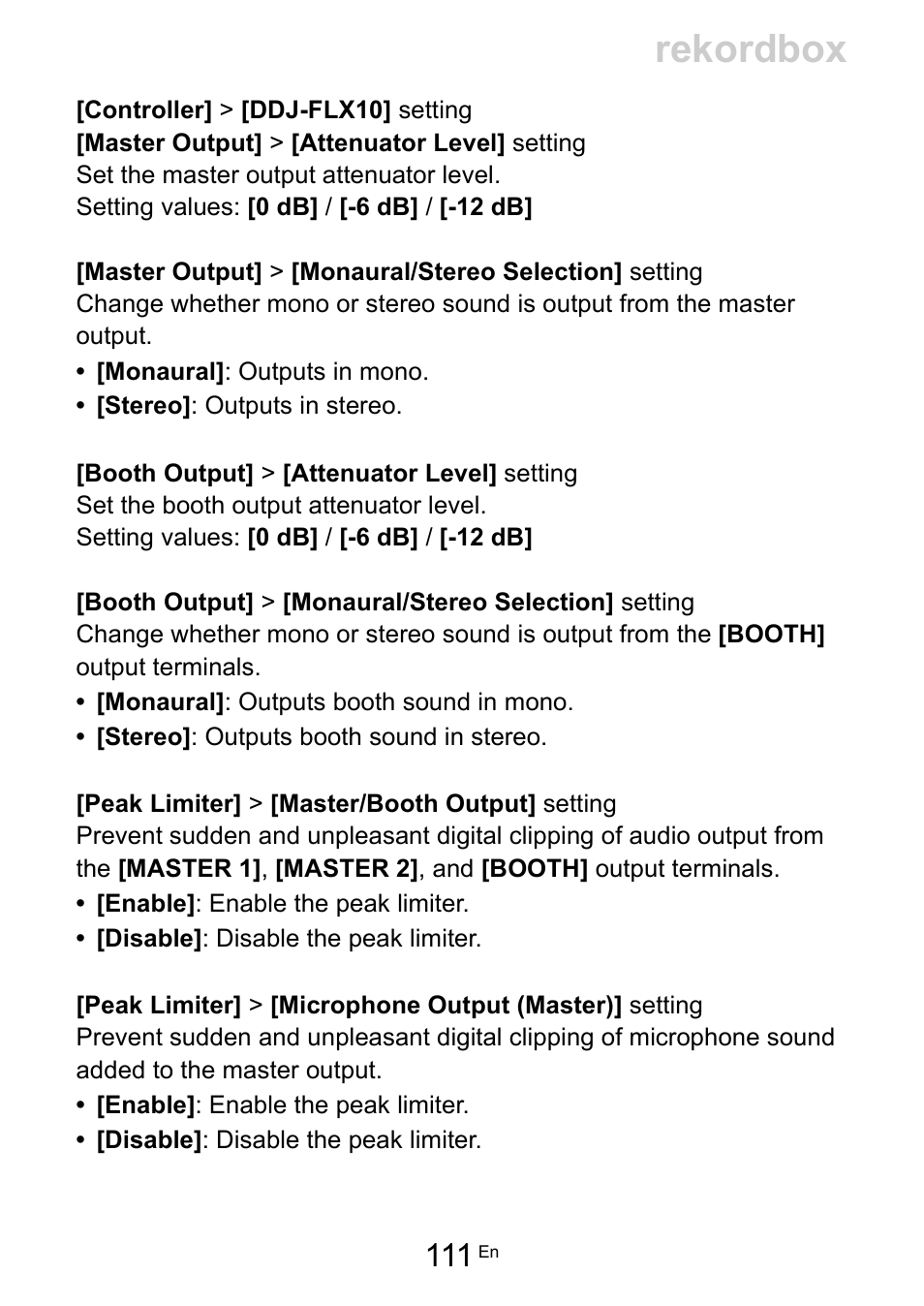 Rekordbox | Pioneer Dj DDJ-FLX10 4-Channel DJ Controller for rekordbox and Serato DJ Pro (Black) User Manual | Page 111 / 183