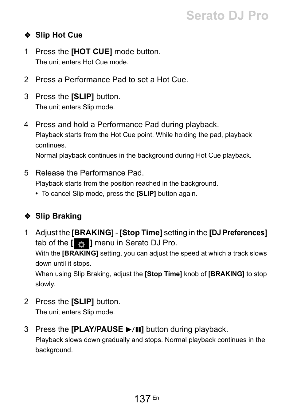 Serato dj pro | Pioneer Dj DDJ-FLX10 4-Channel DJ Controller for rekordbox and Serato DJ Pro (Black) User Manual | Page 137 / 183