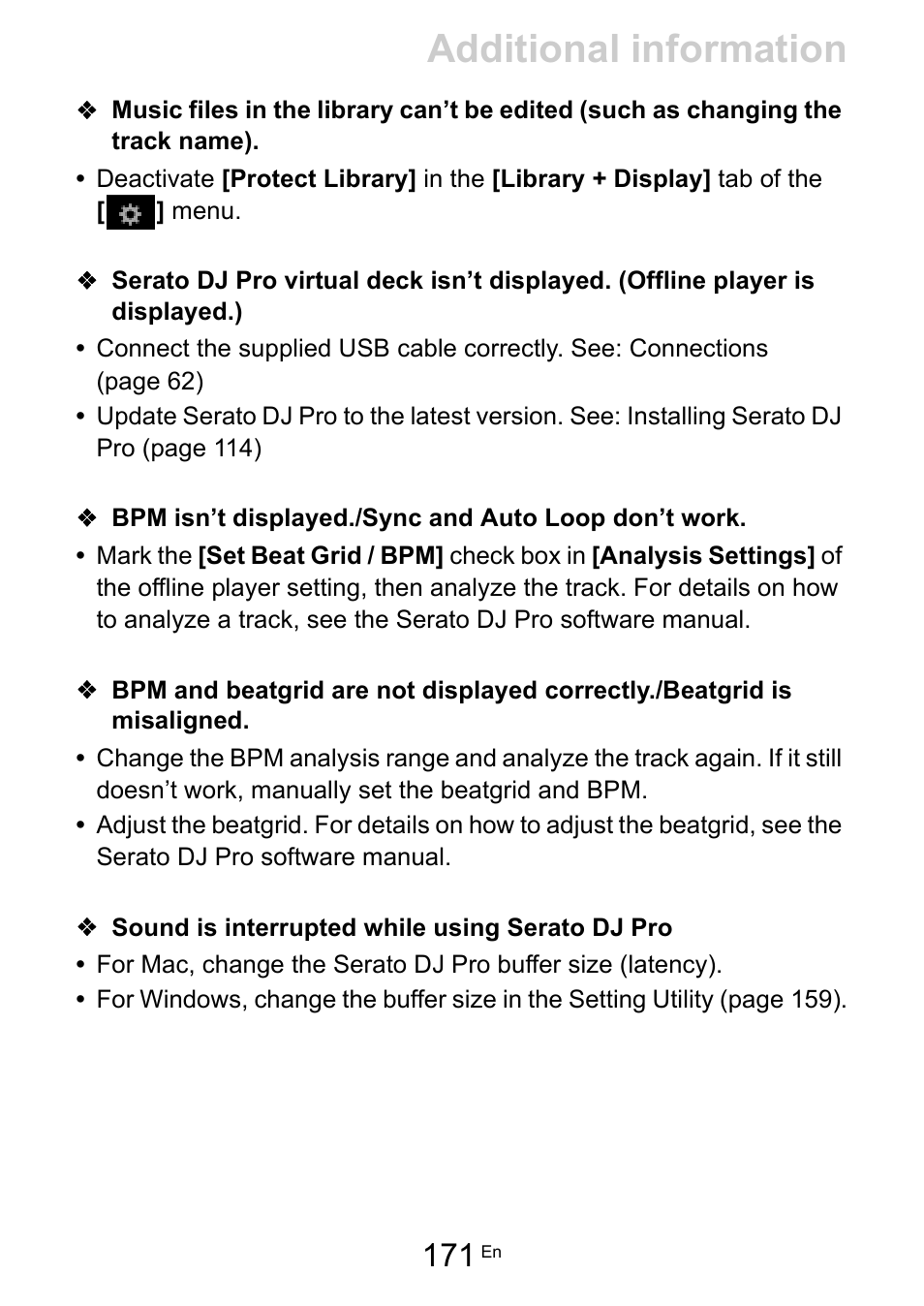 Additional information | Pioneer Dj DDJ-FLX10 4-Channel DJ Controller for rekordbox and Serato DJ Pro (Black) User Manual | Page 171 / 183