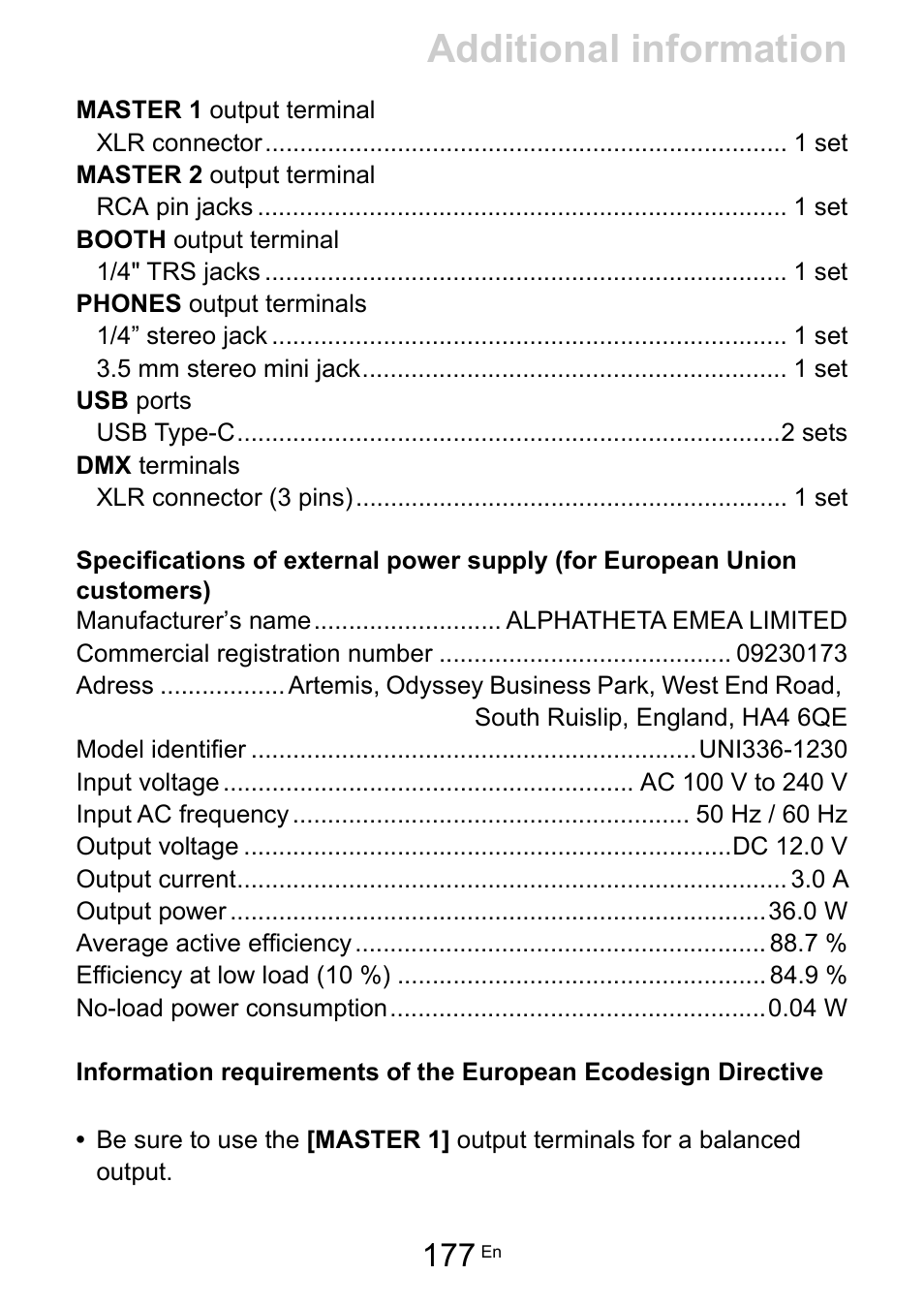 Additional information | Pioneer Dj DDJ-FLX10 4-Channel DJ Controller for rekordbox and Serato DJ Pro (Black) User Manual | Page 177 / 183