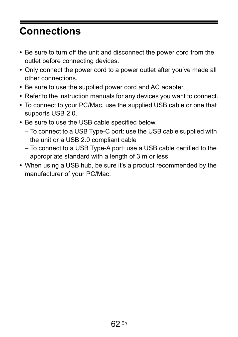 Connections | Pioneer Dj DDJ-FLX10 4-Channel DJ Controller for rekordbox and Serato DJ Pro (Black) User Manual | Page 62 / 183