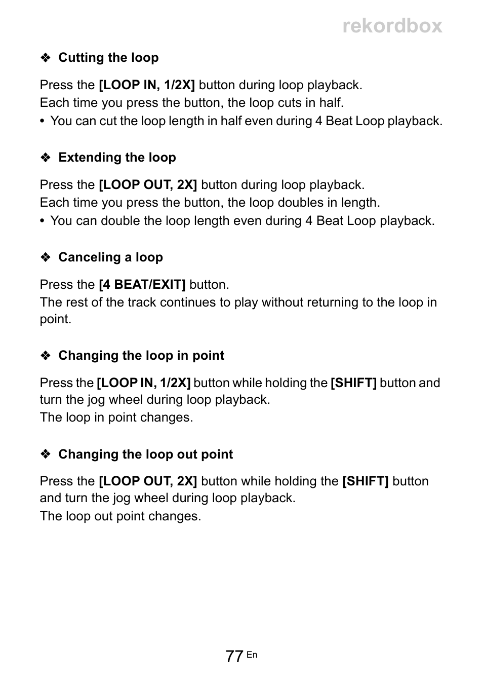 Rekordbox | Pioneer Dj DDJ-FLX10 4-Channel DJ Controller for rekordbox and Serato DJ Pro (Black) User Manual | Page 77 / 183