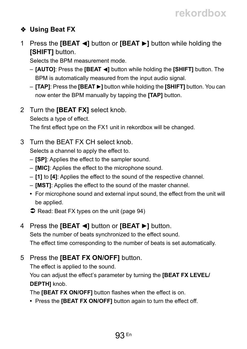 Rekordbox | Pioneer Dj DDJ-FLX10 4-Channel DJ Controller for rekordbox and Serato DJ Pro (Black) User Manual | Page 93 / 183