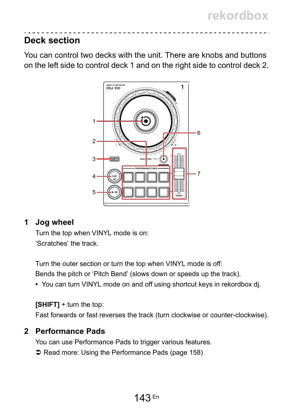 Rekordbox | Pioneer Dj DDJ-200 SmDJ Controller for WeDJ and rekordbox User Manual | Page 143 / 181