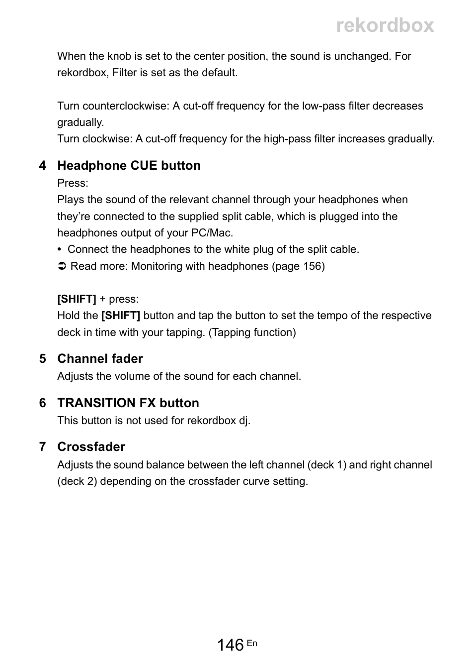 Rekordbox | Pioneer Dj DDJ-200 SmDJ Controller for WeDJ and rekordbox User Manual | Page 146 / 181