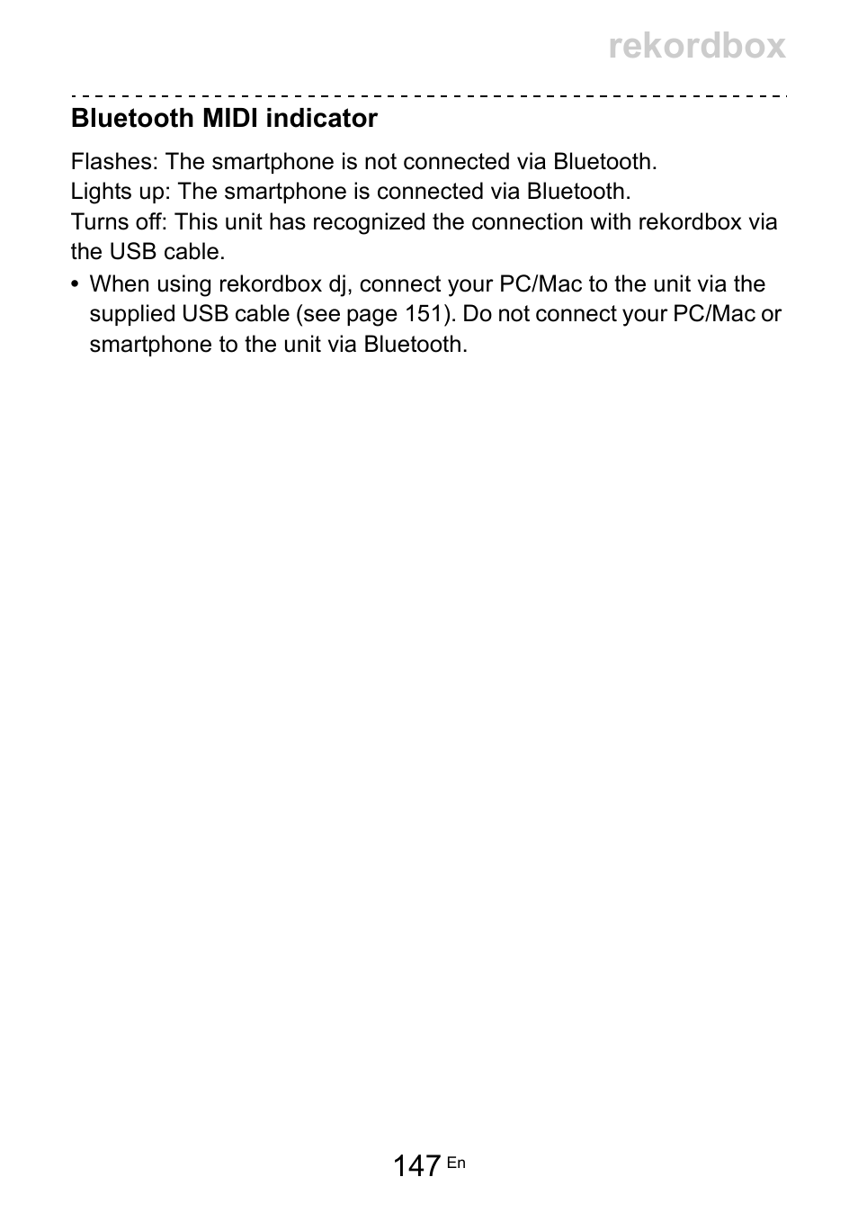 Rekordbox | Pioneer Dj DDJ-200 SmDJ Controller for WeDJ and rekordbox User Manual | Page 147 / 181