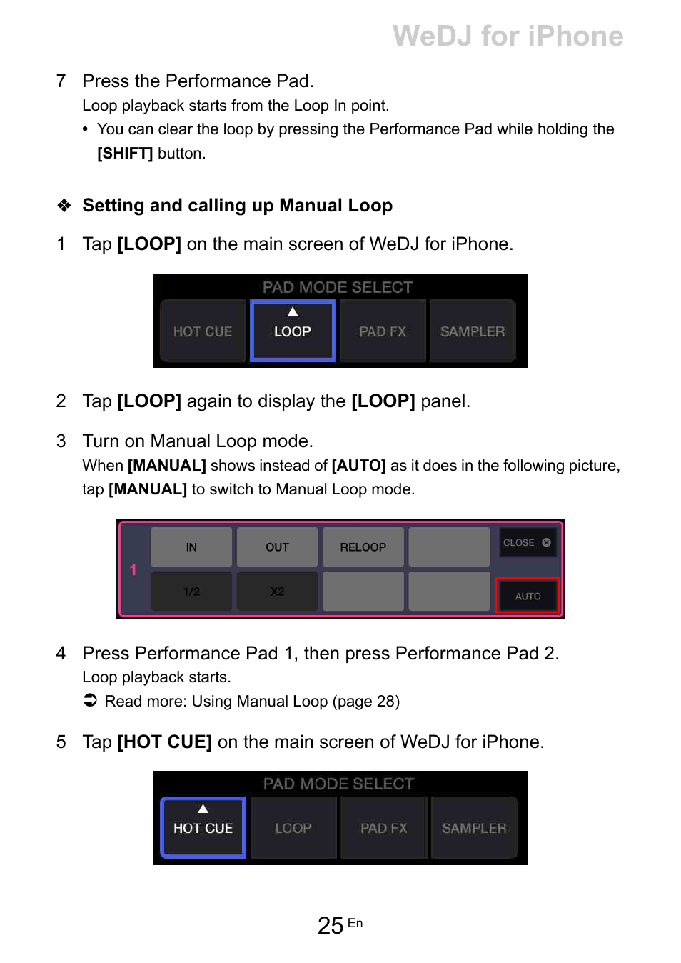 Wedj for iphone | Pioneer Dj DDJ-200 SmDJ Controller for WeDJ and rekordbox User Manual | Page 25 / 181