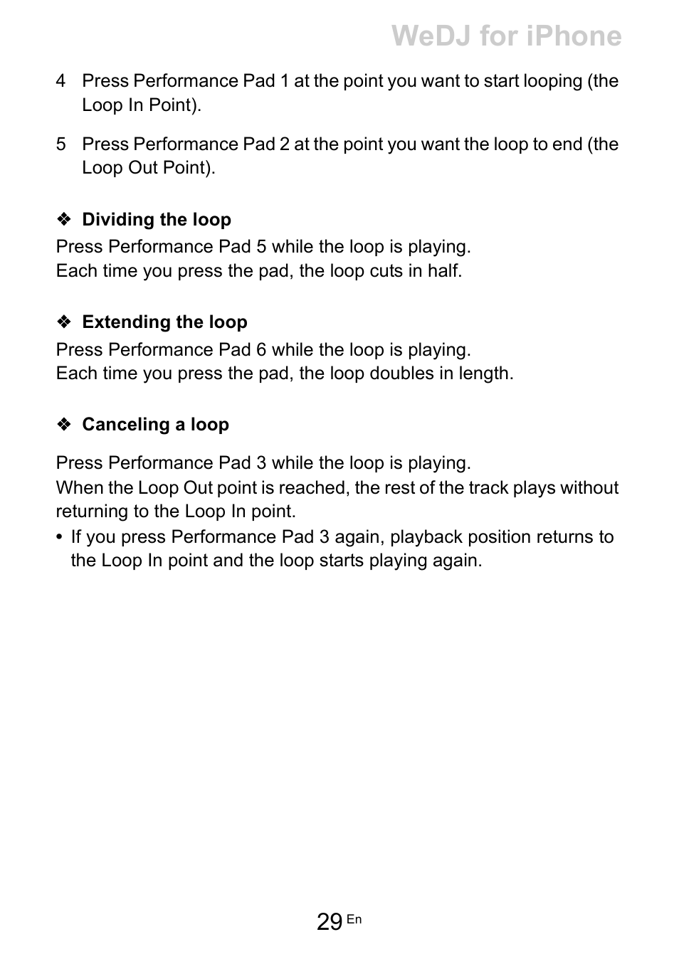 Wedj for iphone | Pioneer Dj DDJ-200 SmDJ Controller for WeDJ and rekordbox User Manual | Page 29 / 181