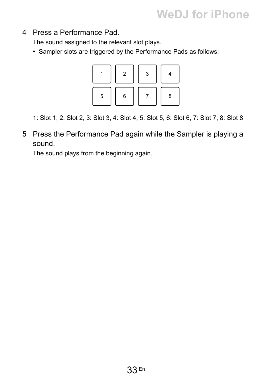 Wedj for iphone | Pioneer Dj DDJ-200 SmDJ Controller for WeDJ and rekordbox User Manual | Page 33 / 181