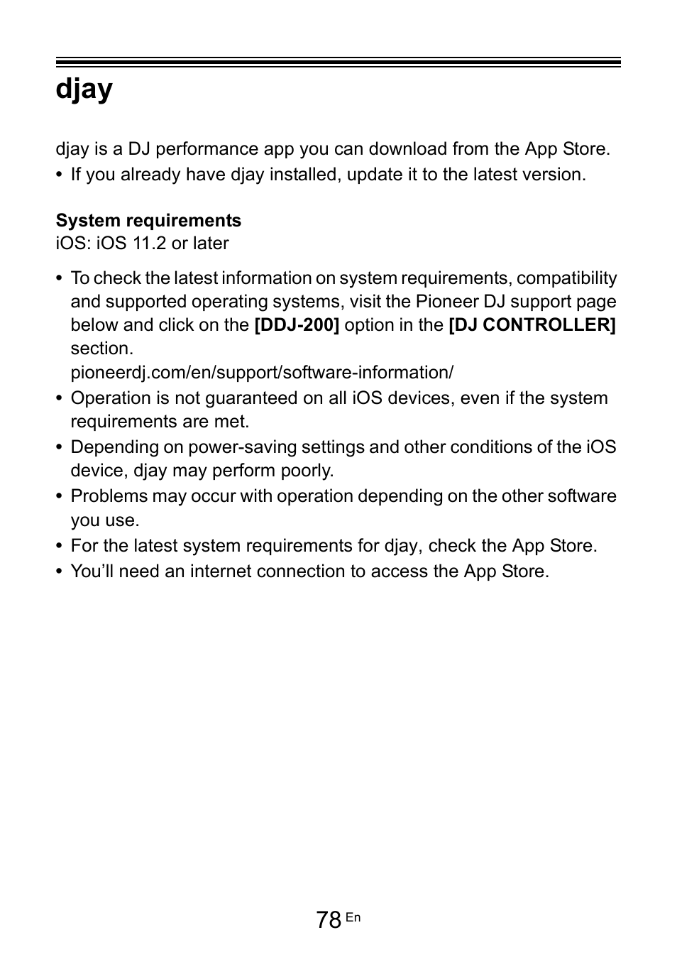 Djay | Pioneer Dj DDJ-200 SmDJ Controller for WeDJ and rekordbox User Manual | Page 78 / 181