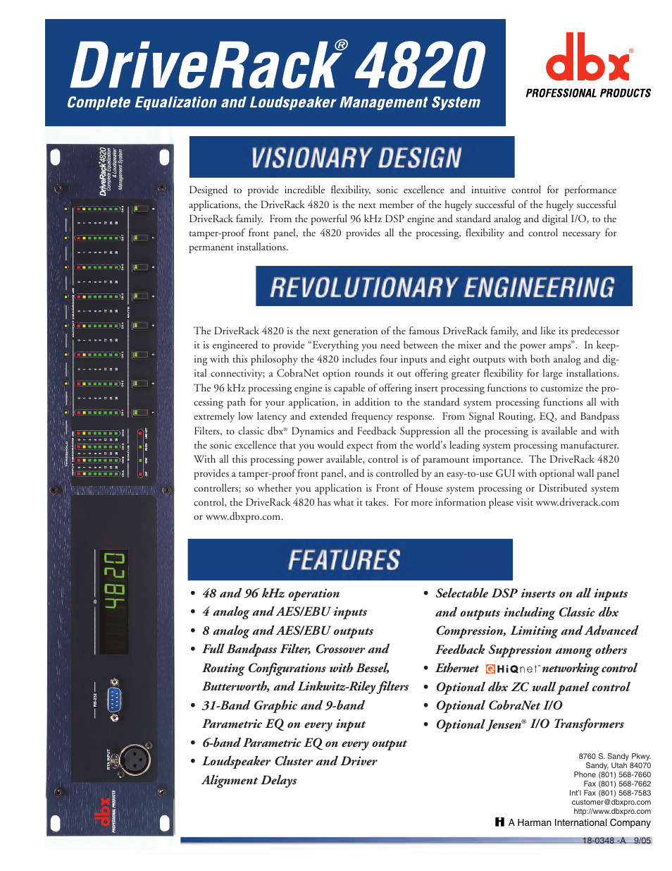 dbx Pro 4820 User Manual | 2 pages