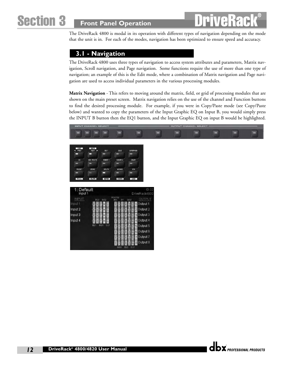 Driverack | dbx Pro 4800 User Manual | Page 22 / 96