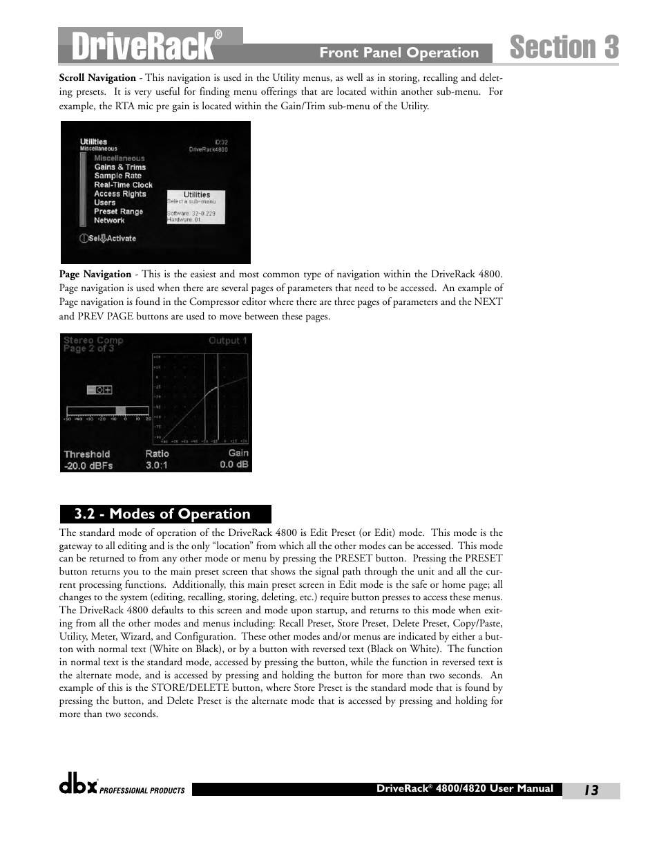 Driverack | dbx Pro 4800 User Manual | Page 23 / 96