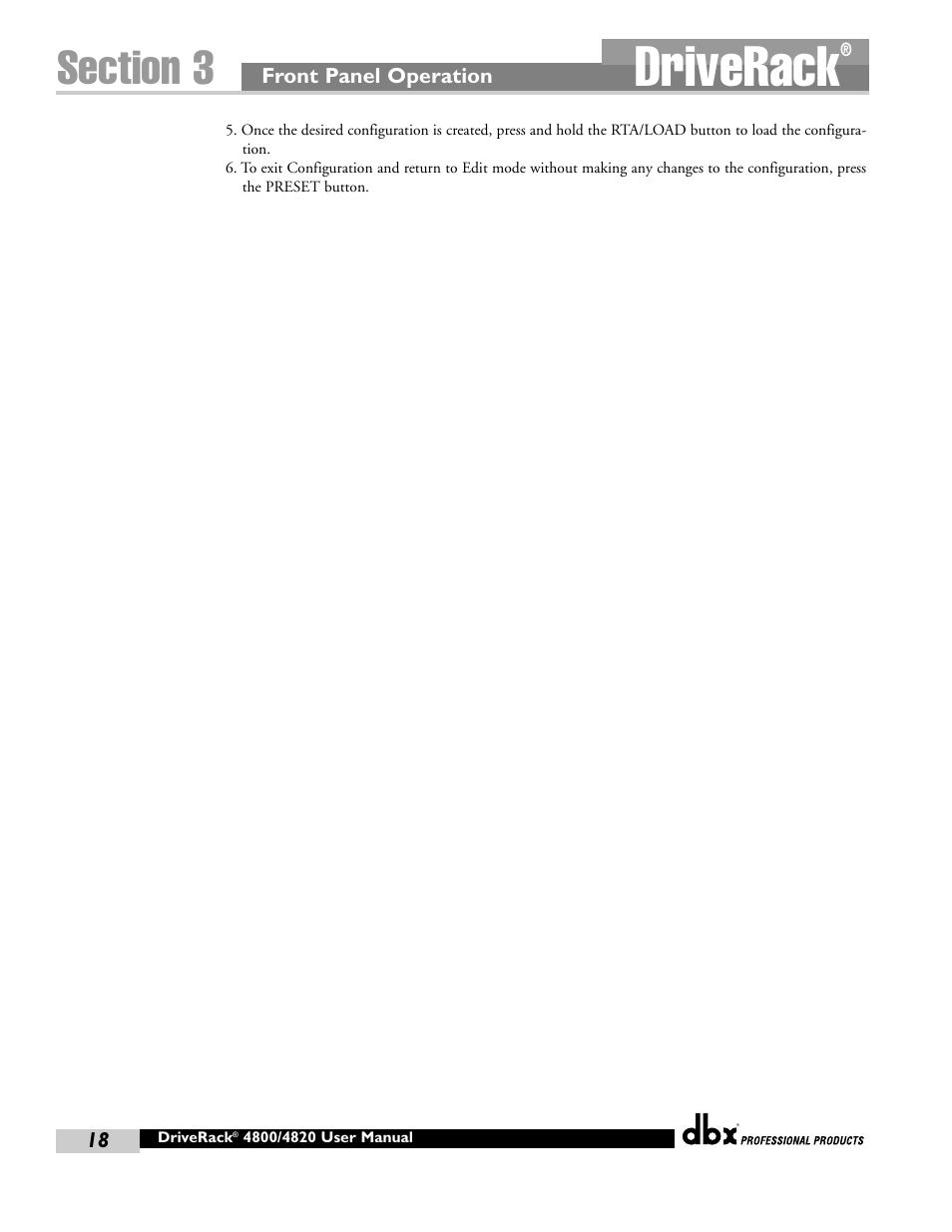 Driverack | dbx Pro 4800 User Manual | Page 28 / 96