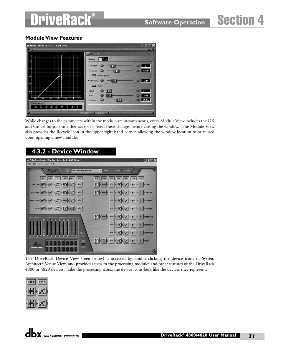 Driverack | dbx Pro 4800 User Manual | Page 31 / 96