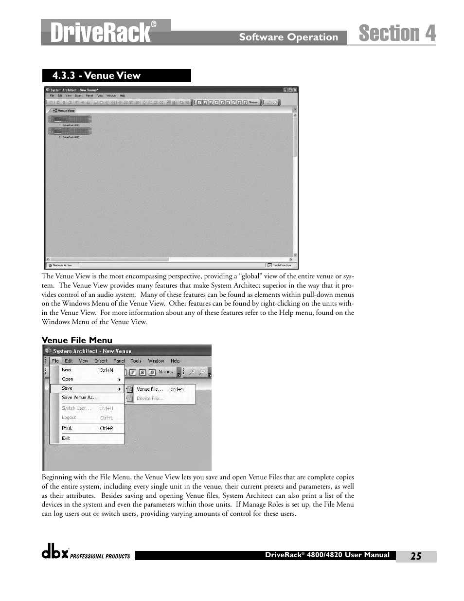 Driverack | dbx Pro 4800 User Manual | Page 35 / 96