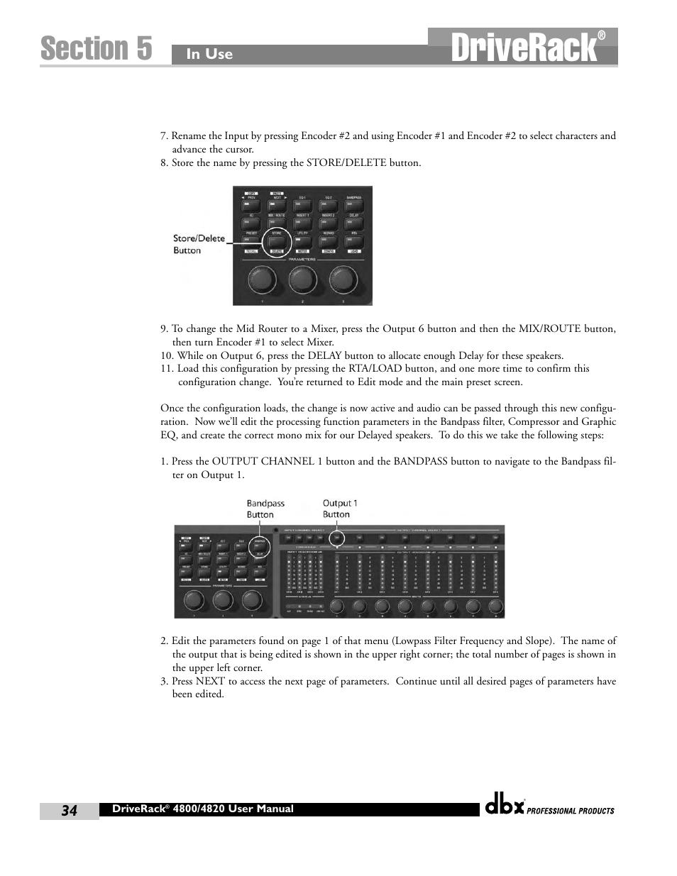 Driverack | dbx Pro 4800 User Manual | Page 44 / 96