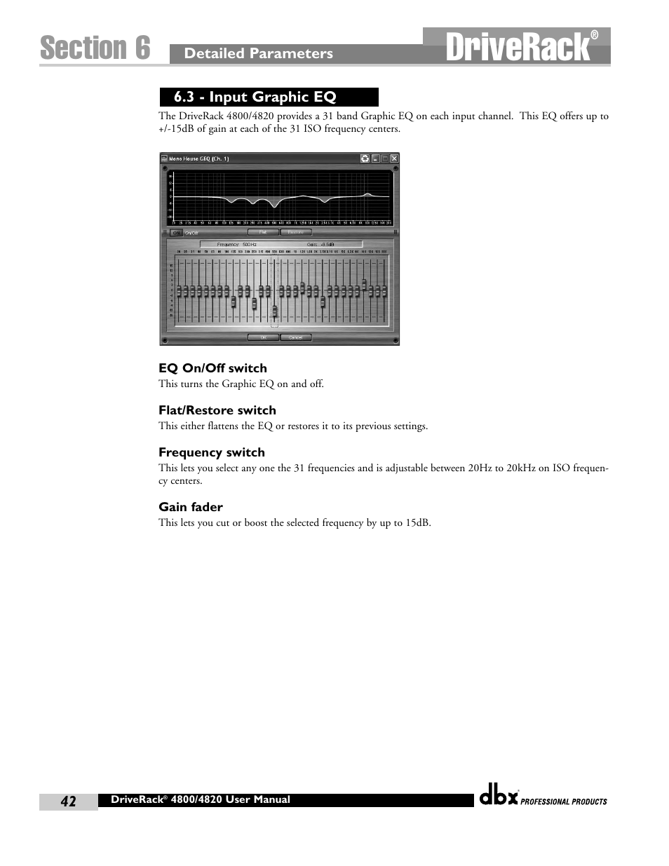 Driverack | dbx Pro 4800 User Manual | Page 52 / 96