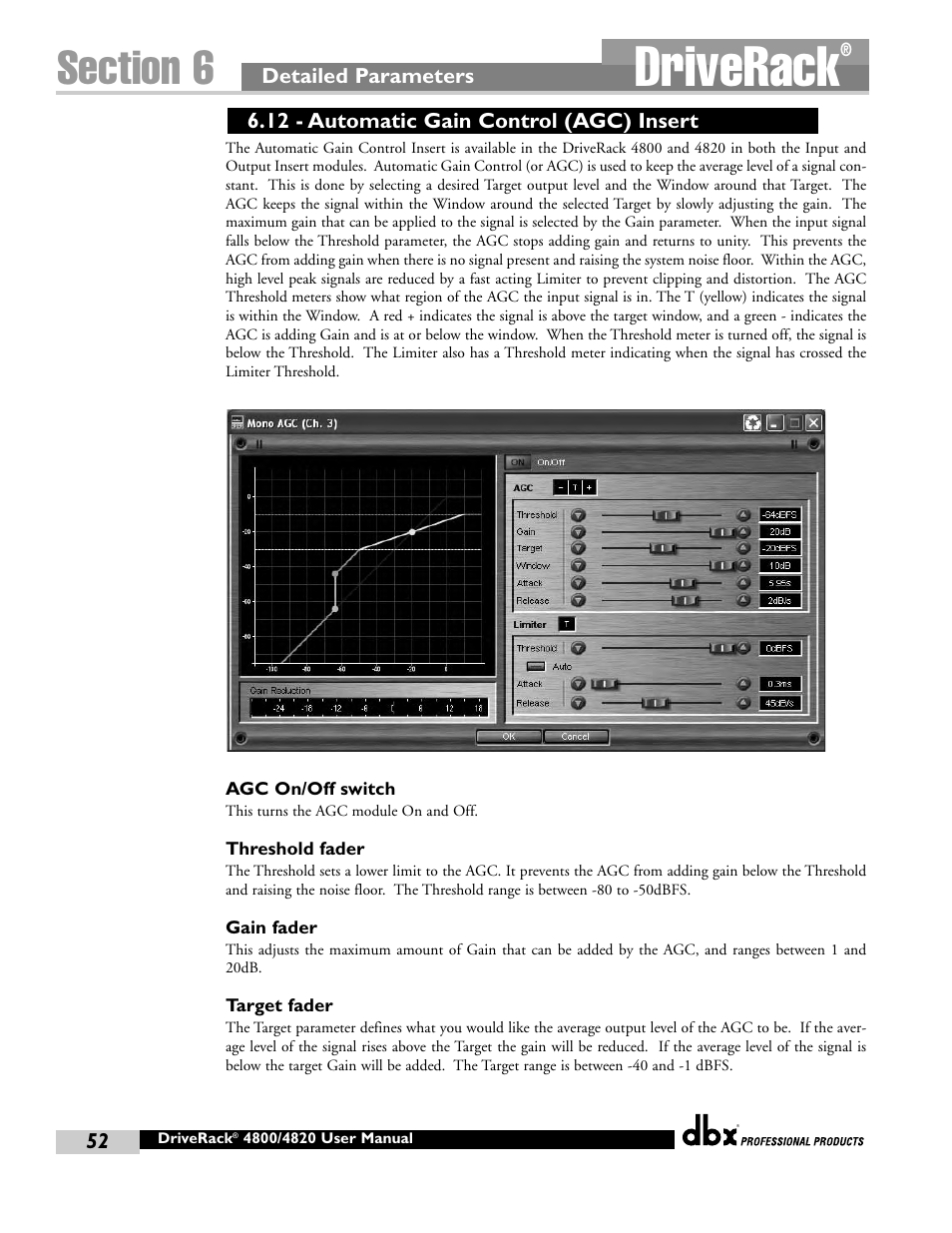 Driverack | dbx Pro 4800 User Manual | Page 62 / 96