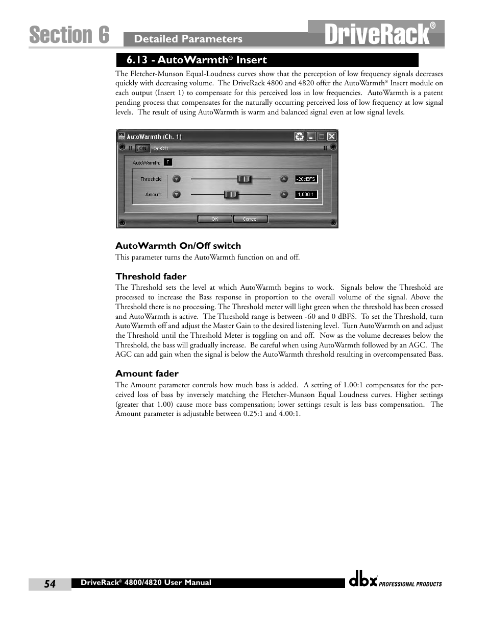 Driverack | dbx Pro 4800 User Manual | Page 64 / 96
