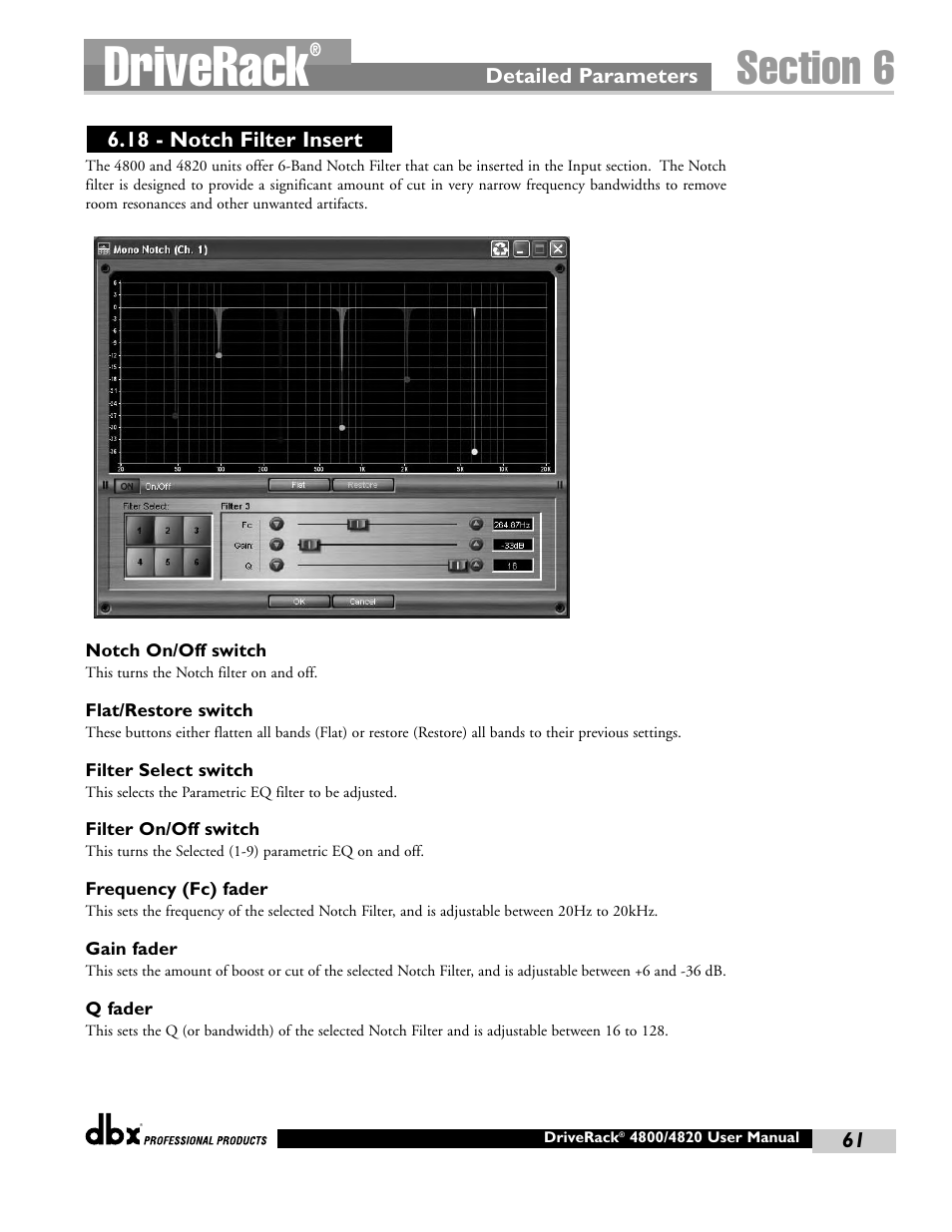 Driverack | dbx Pro 4800 User Manual | Page 71 / 96