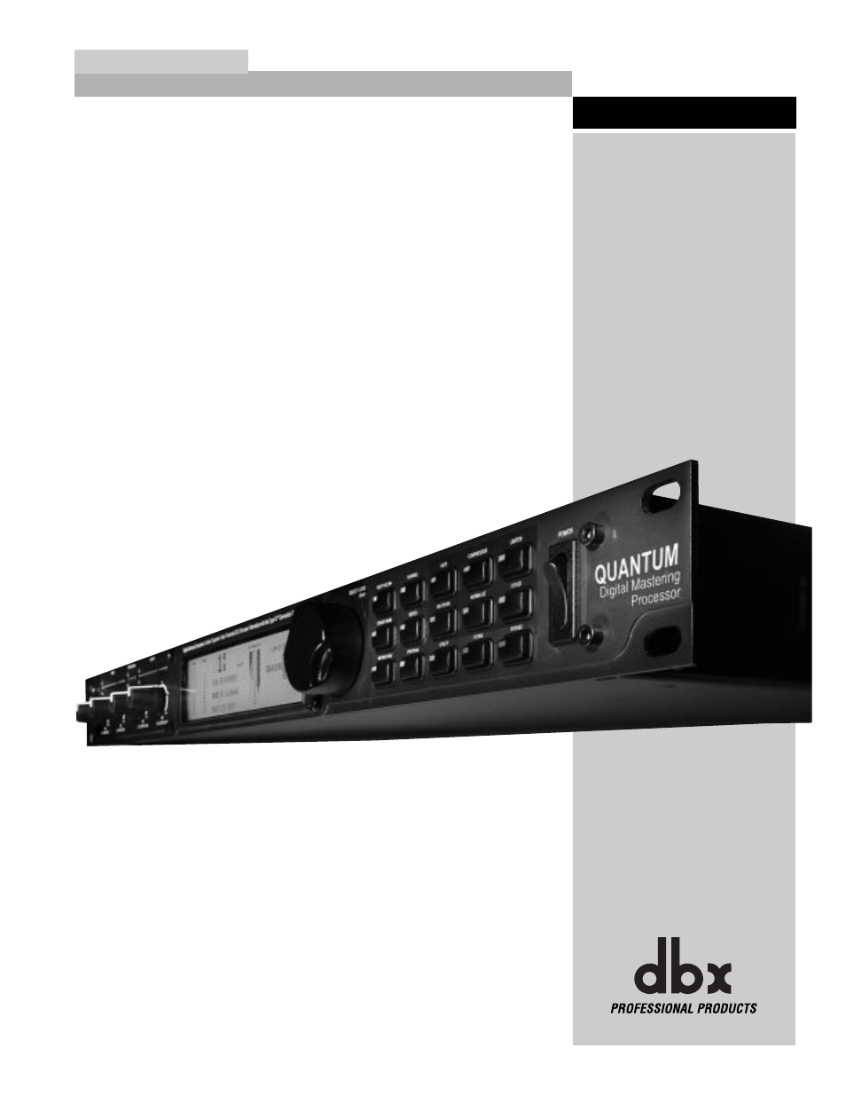 Quantum | dbx Pro QUANTUM User Manual | Page 11 / 94