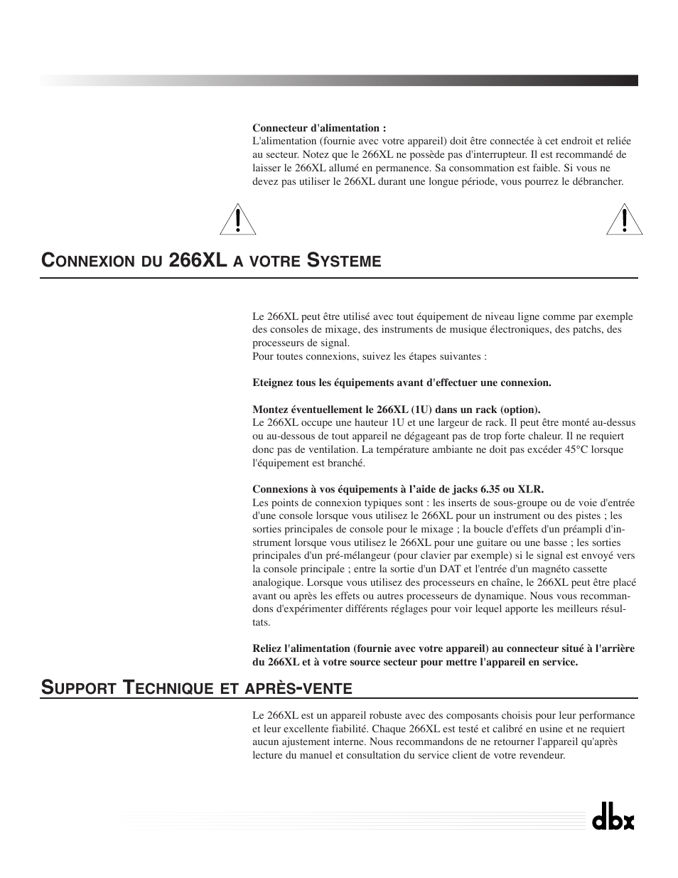 266xl, Compressor / gate | dbx Pro 266XL User Manual | Page 19 / 44