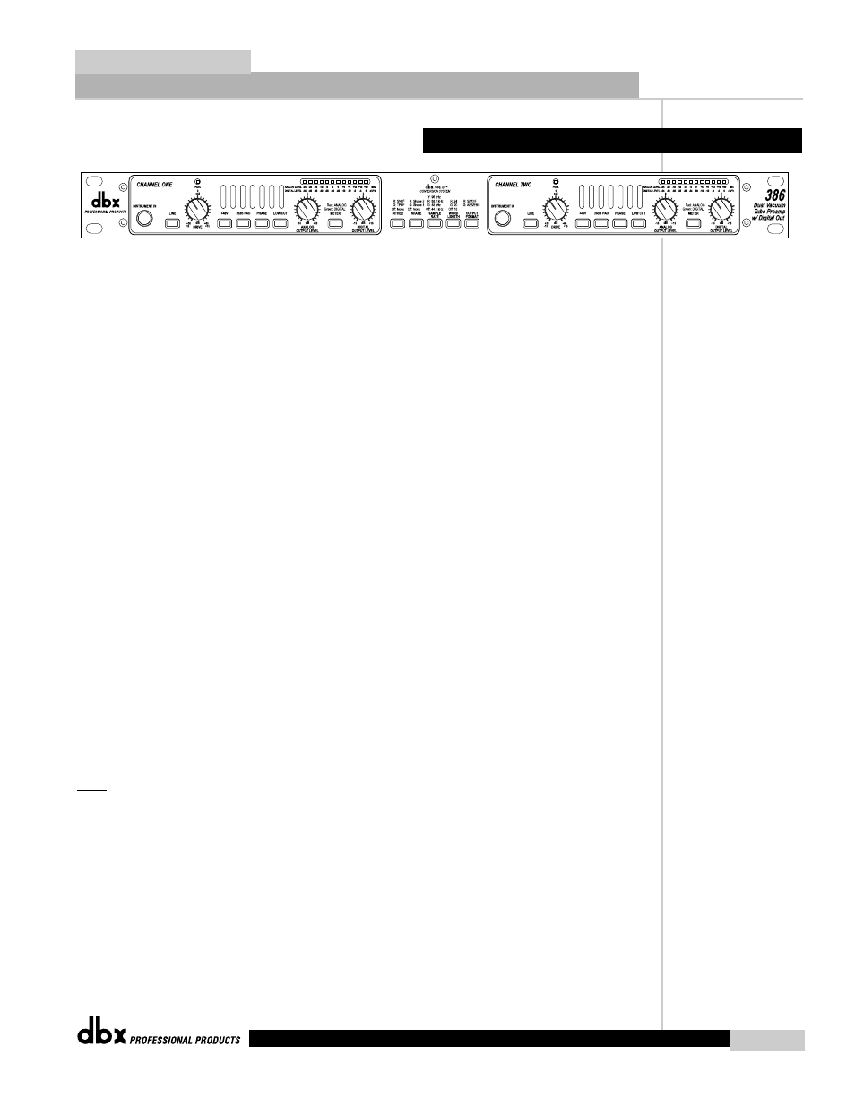 dbx Pro 386 User Manual | Page 11 / 35