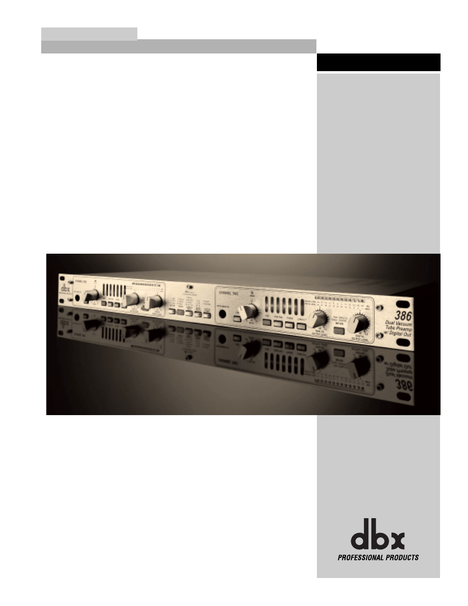 Analog, Applications | dbx Pro 386 User Manual | Page 13 / 35