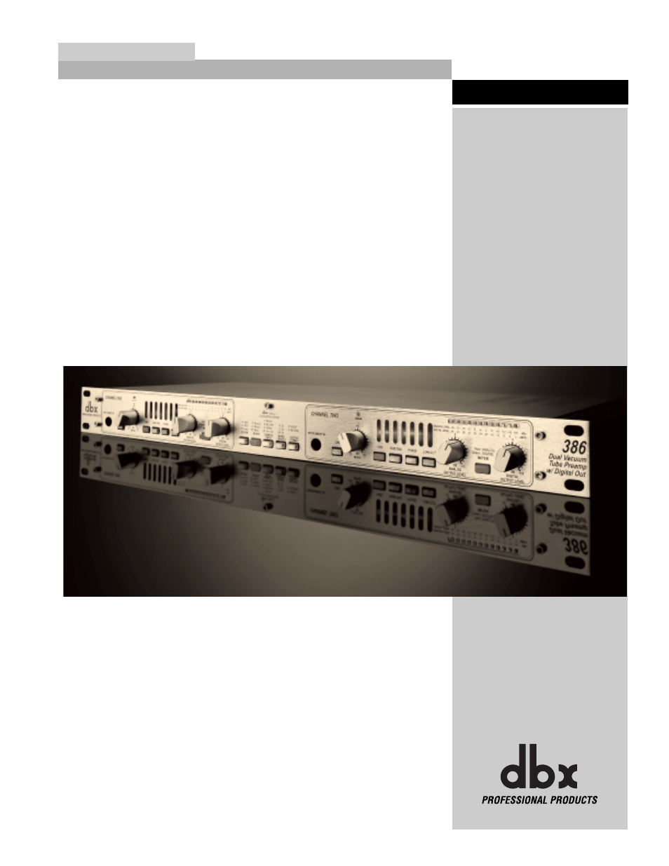 Appendix | dbx Pro 386 User Manual | Page 25 / 35