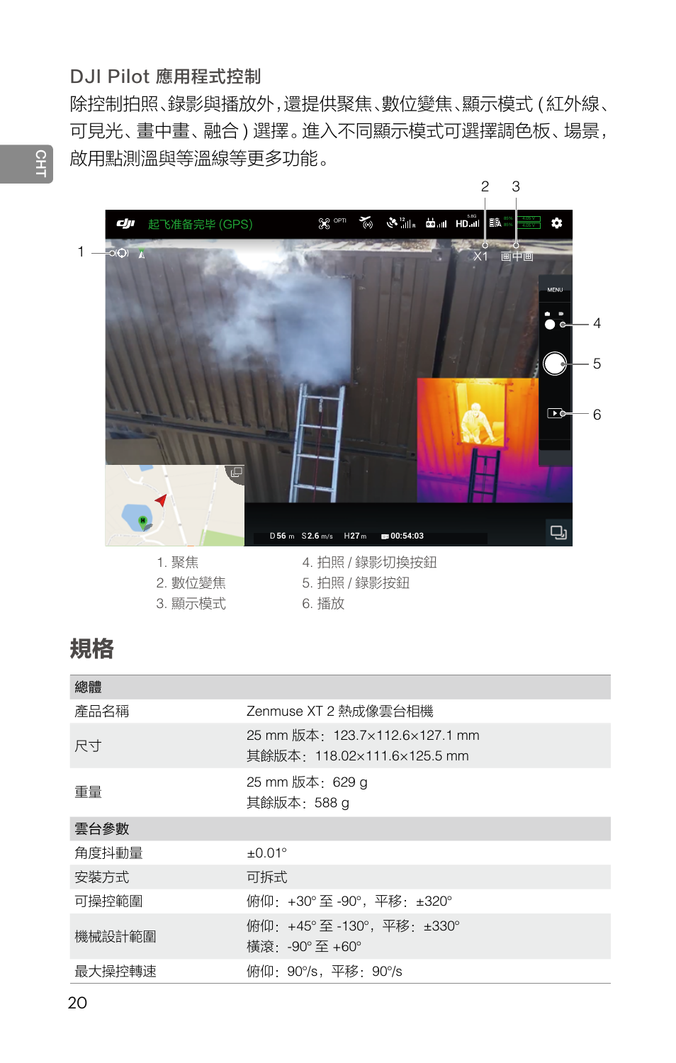 DJI Zenmuse XT2 Dual 4K/Drone Thermal Camera (19mm, 9 Hz, 336 x 256) User Manual | Page 22 / 97