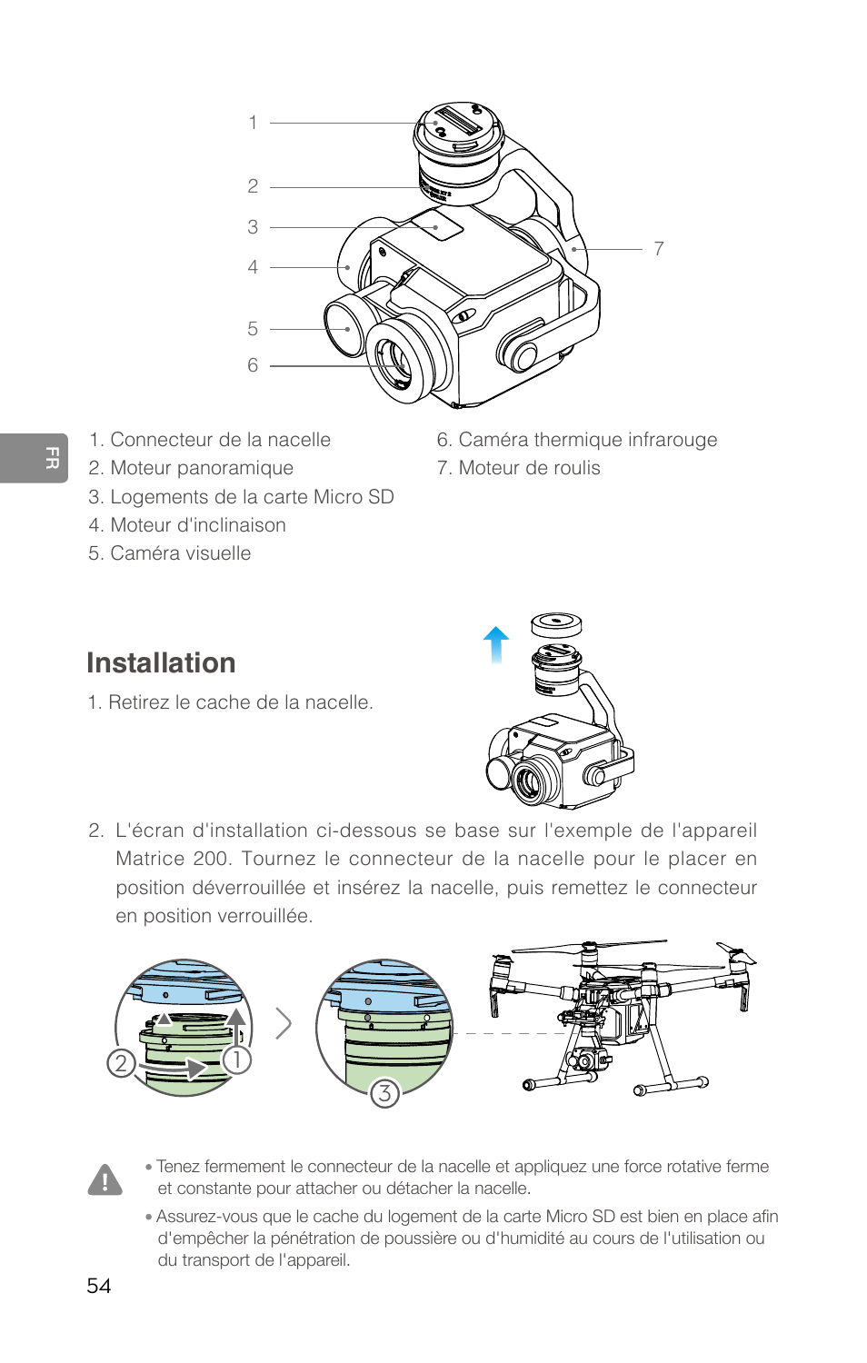 Installation | DJI Zenmuse XT2 Dual 4K/Drone Thermal Camera (19mm, 9 Hz, 336 x 256) User Manual | Page 56 / 97
