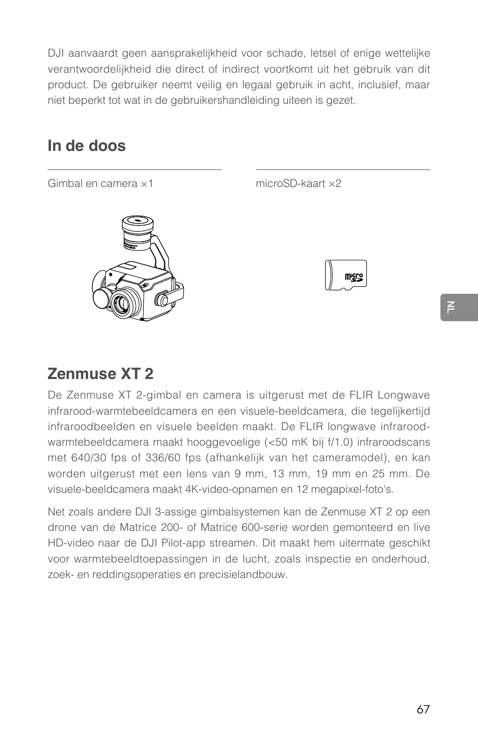 Zenmuse xt 2 | DJI Zenmuse XT2 Dual 4K/Drone Thermal Camera (19mm, 9 Hz, 336 x 256) User Manual | Page 69 / 97