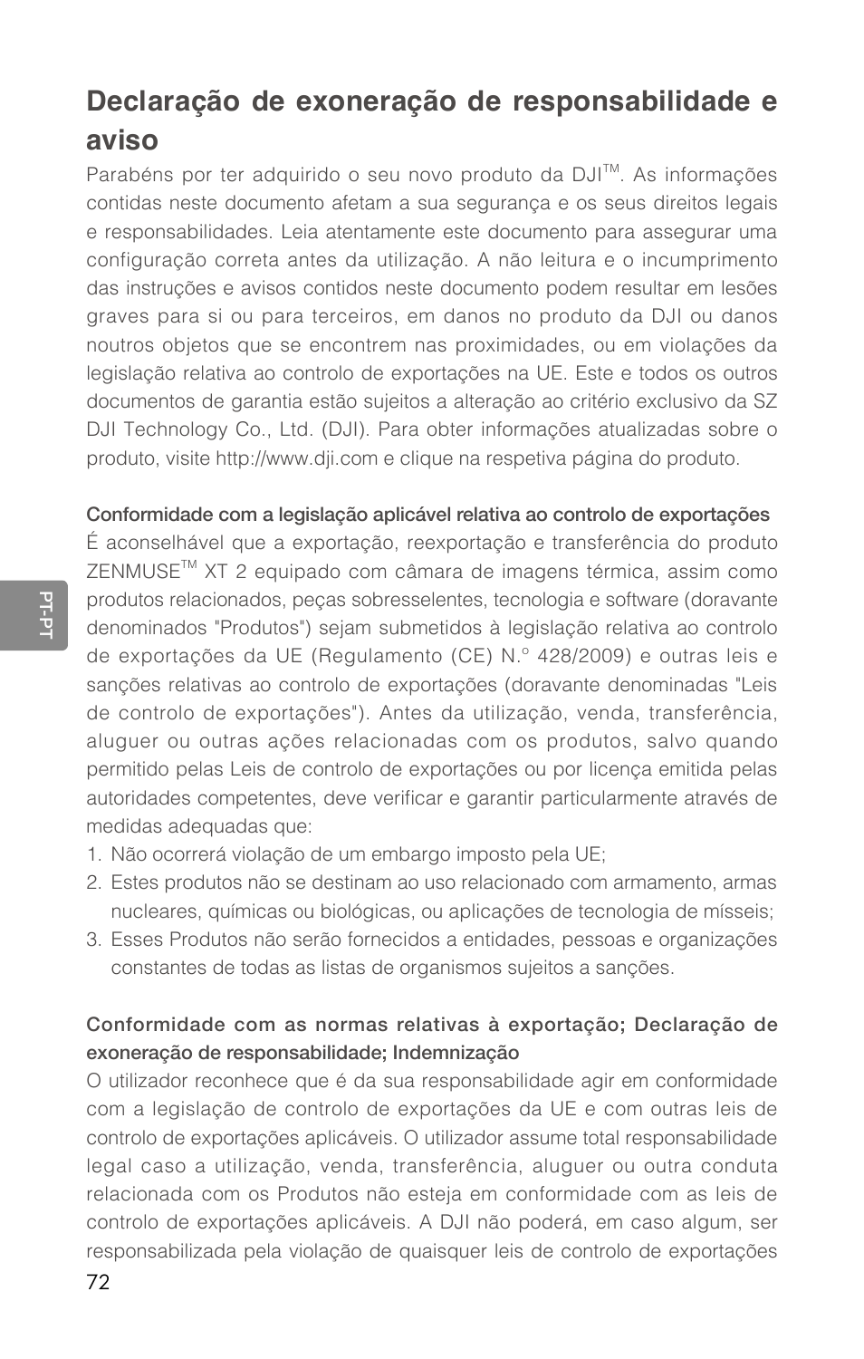 DJI Zenmuse XT2 Dual 4K/Drone Thermal Camera (19mm, 9 Hz, 336 x 256) User Manual | Page 74 / 97