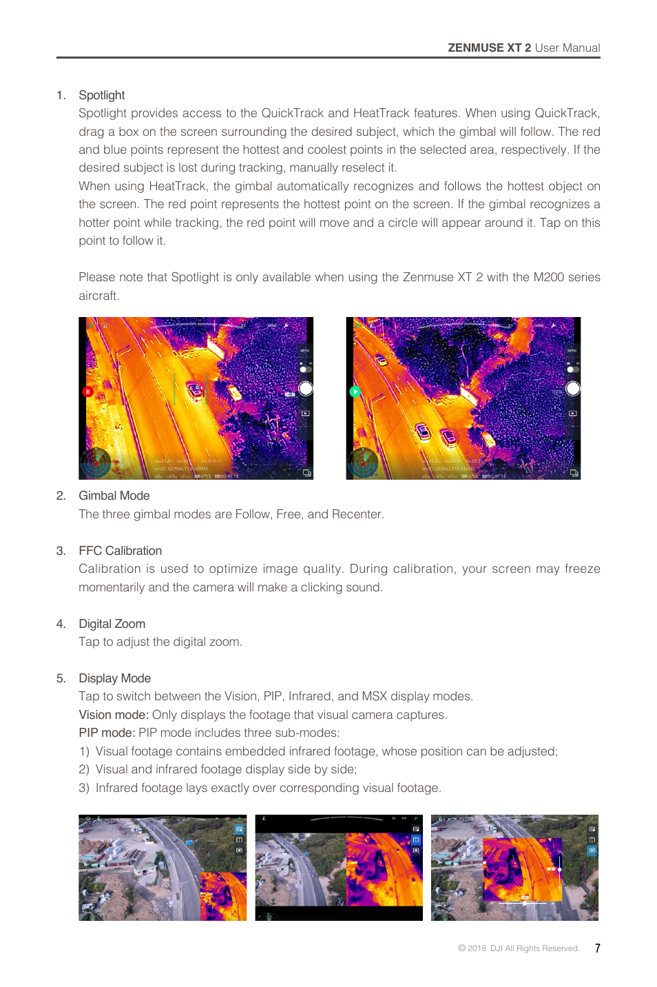 DJI Zenmuse XT2 Dual 4K/Drone Thermal Camera (19mm, 9 Hz, 336 x 256) User Manual | Page 7 / 18