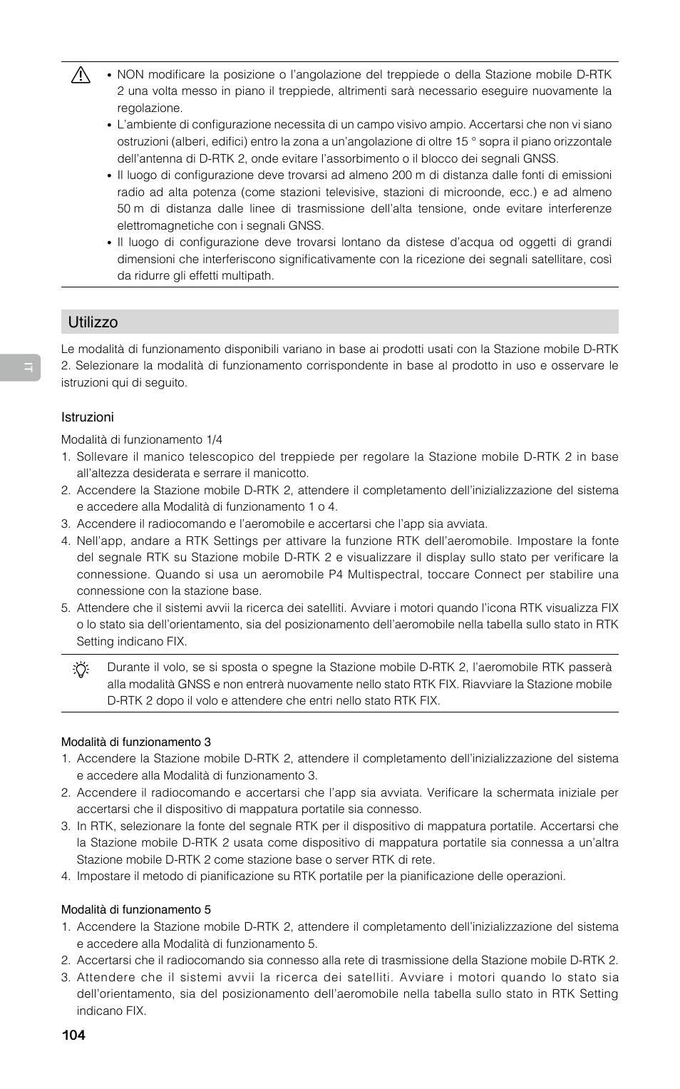 Utilizzo | DJI D-RTK 2 High-Precision GNSS Mobile Station User Manual | Page 105 / 163