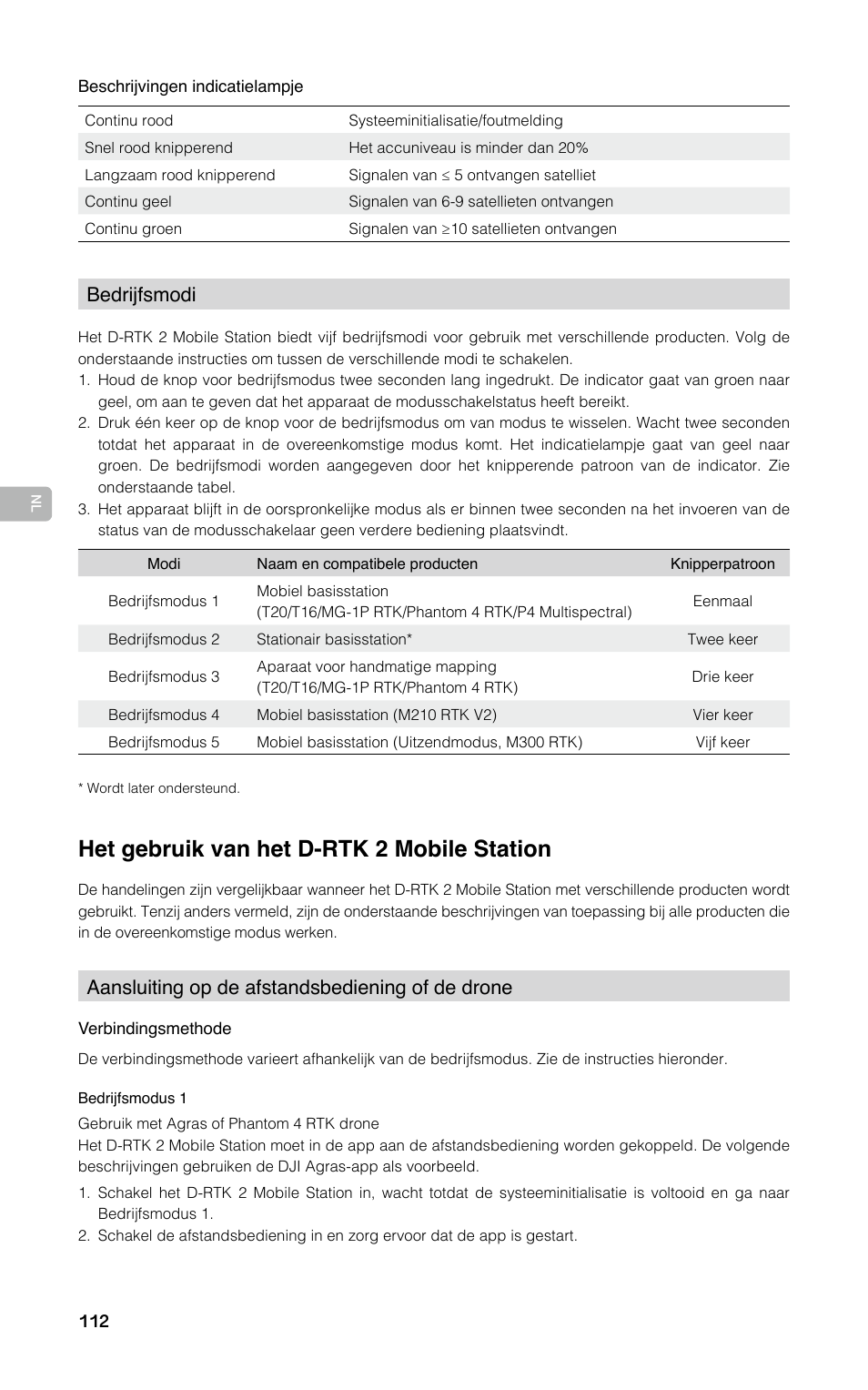 Het gebruik van het d-rtk 2 mobile station | DJI D-RTK 2 High-Precision GNSS Mobile Station User Manual | Page 113 / 163
