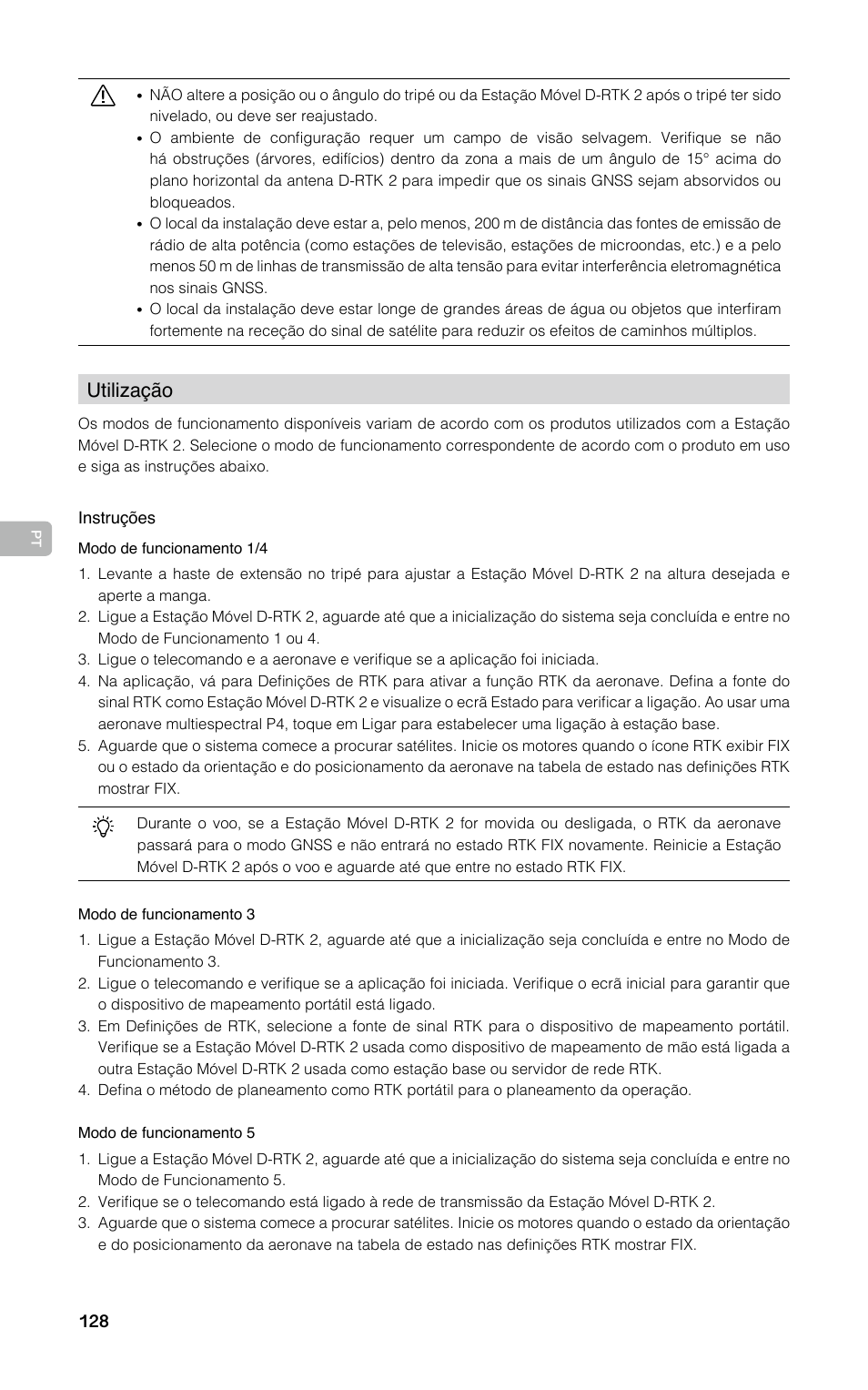 Utilização | DJI D-RTK 2 High-Precision GNSS Mobile Station User Manual | Page 129 / 163