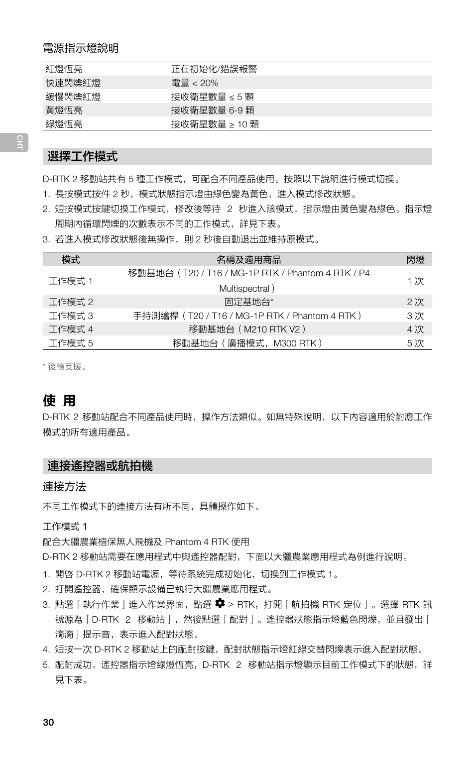 選擇工作模式, 連接遙控器或航拍機 | DJI D-RTK 2 High-Precision GNSS Mobile Station User Manual | Page 31 / 163