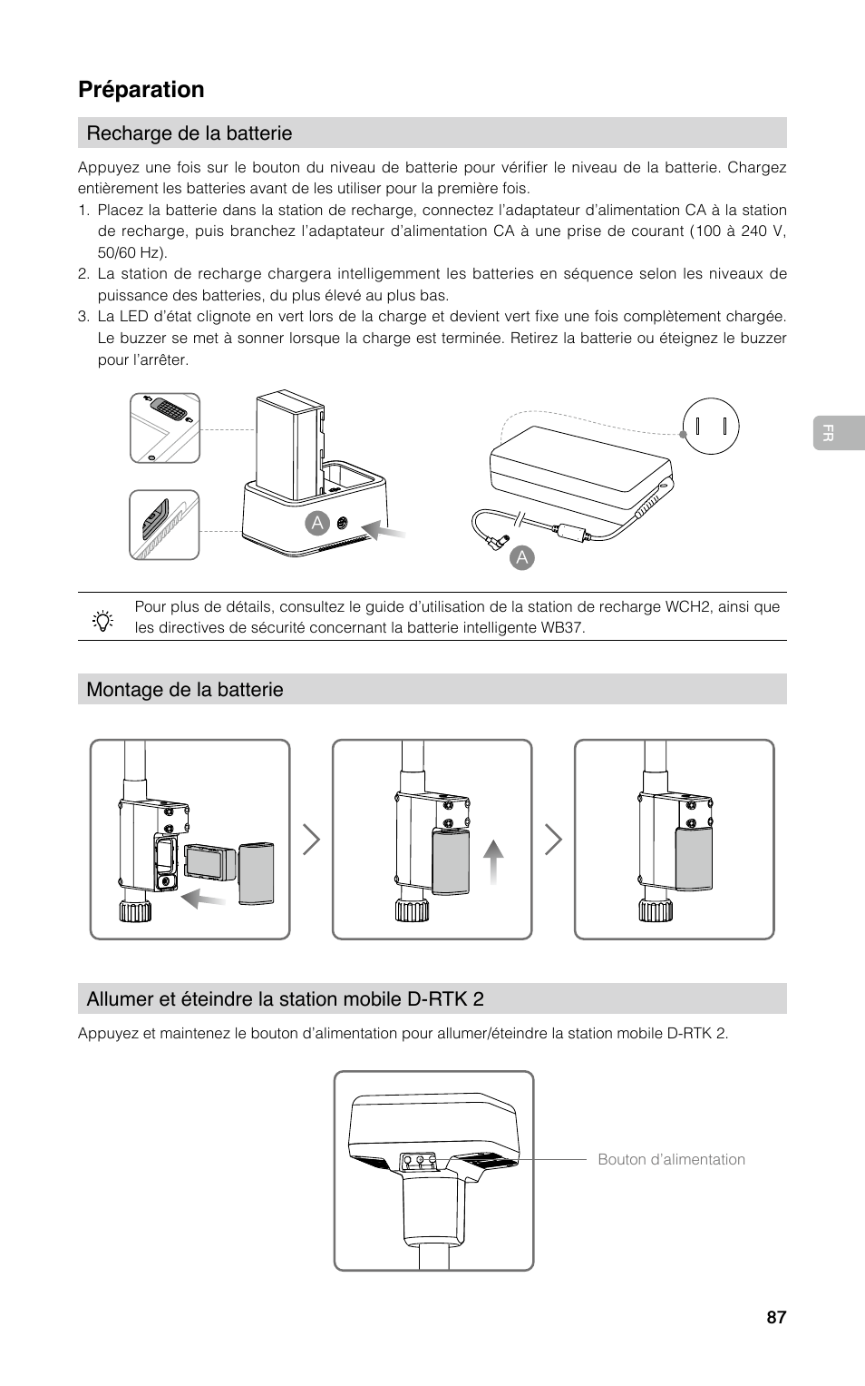 Préparation | DJI D-RTK 2 High-Precision GNSS Mobile Station User Manual | Page 88 / 163