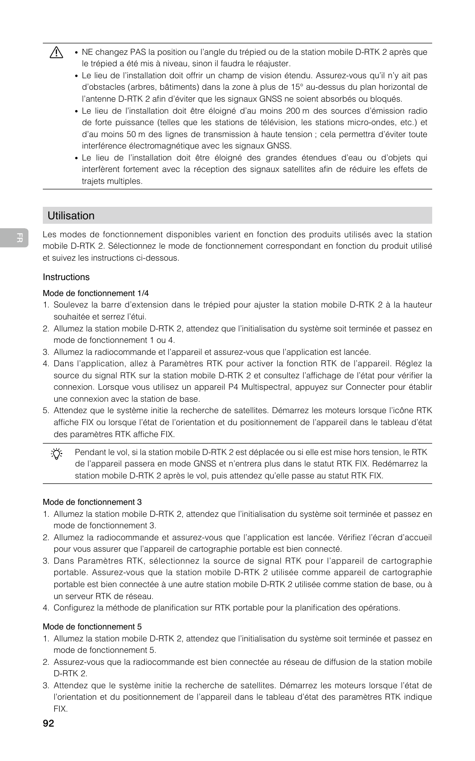 Utilisation | DJI D-RTK 2 High-Precision GNSS Mobile Station User Manual | Page 93 / 163